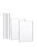 Oytra Transparent 2 Acrylic Clay Roller Sculpting Clay Roller with 2 Acrylic Sheet Backing Board Clay Pottery Craft Tool for Shaping and Sculpting Modelling