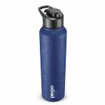 PEXPO Chromo Pro 1000 ISI Certified Stainless Steel Sports/Fridge Sipper Water Bottle, 950ml, Blue | Water Bottle for Office, Gym, School, Yoga, Trekking, Men, Women and Kids | RCB Edition