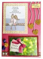 Natal Crafts handmade Happy Birthday greeting card for your loving sister | Special birthday gift for sister (card size: 7 inch x 10 inch)