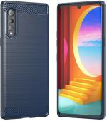 KrKis Lg Velvet, Lg Velvet Dual Screen Blue Rubber Shock Proof Back Cover