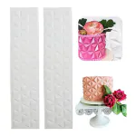 MoldBerry Cake Embossing Mold Relief Cake Border Mould Mousse Cake Mold Origami Lace Transparent Cake Stencil for Sugarcraft Baking Mold Cake Decor Tool