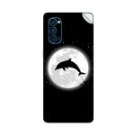 GADGETSWRAP Printed Vinyl Skin Sticker for Oppo Reno 4 - Moon Dolphin