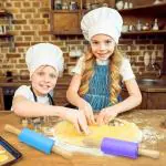 Cloudmart Small Rolling Pin Belan for Kids, Non-Stick Silicone Rolling Pin with Durable Wooden Handle (Set Of2, Multi Color, 9 Inch)