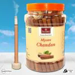 Devyagya Mysore Chandan Dhoopsticks | Premium Sticks | Charcoal Free | Mysore Chandan Dhoop | Chandan Dhoop | 300G |Large Sticks | Dry Incense | Long Lasting Fragrance for Home, Office and Meditation | Large Jar Pack