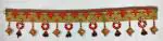 Manavsi Hasthshilp B-2024406 Zari Border with Lace , Kaudi Flower And Zari Cushion Latkan Backdrop/ Toran/ Bandhanwar for Doors and Entrance Gates