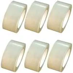 Lapeta 2Inches / 50Meter Long Transparent Tape Strong Adhesion for Secure Sealing and Packing.(Pack Of 6)
