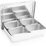 Niyanta Stainless Steel Masala Dabba for Kitchen with Four Cups