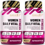 MuscleXP Women Daily Vital Fitness Multivitamin & Multiminerals, Skin & Beauty Blend, Wellness Blend, Antioxidant & Joint Health, 60 Tablets (Pack of 2)