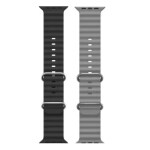 menaso Ocean Smart Watch Strap Belt for Ultra Watch 49 mm, Series 8 / 7 45 mm, Series 6 / 5 / 4 44 mm, Series 3 / 2 / 1 42 mm, T800 Ultra, Watch 8 Ultra, i8 Pro Max, W26, T800. Smart Watch Strap (Black, Grey)