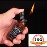 JGG JAIN GIFT GALLERY Jack Daniel's Bottle Shape Pocket Lighter Jack Daniel's Pocket Lighter Plastic Gas Lighter (Brown, Pack of 1)