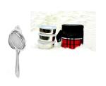 Blue Wonder Stainless Steel Tea Strainer with 3 Pcs Round Lunch Box and (Multicolour, Pack of 2)