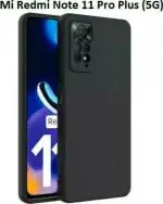 XOVO Back Cover for Redmi Note 11 PRO Plus 5G, mi Note 11 PRO Plus 5G (Black, Dual Protection, Silicon, Pack of 1)