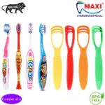 MAXI Oral Care Combo of 8-1 Toffee Junior Toothbrush & 1 Goldie Junior Toothbrush & 1 Dolls Junior Toothbrush & 1 Bunty Bubli Junior Toothbrush & (4 TC) 1 Number Tongue Cleaner