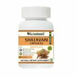 B LIVEBASIL OVERSEAS Shatawari capsules, Herbal Shatavari Extract Capsules 100% veg capsules 500 mg - (Pack of 60 capsules)