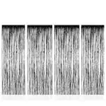 Bubble Trouble Black Foil Fringe Curtain (Pack Of 4)