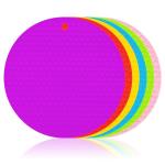 RAVINA Silicon Heat Resistant Hot Pot Holder Coaster for Kitchen Utensil, Dining Table, Padded Floor Mats| Foldable Heating Insulation Silicone Pinch Mitts Pads for Spoon Placemat.