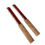 VALGHA VALAMUDAN AGRI ENGINEERING Steel Blade Knife Multipurpose Knife Wooden Handle (Red) 2Pcs