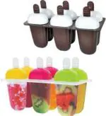 JIGSHTIAL BPA Free Manual Ice Cream Maker - 50 ml (6 Compartments)