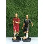 LETS CATCH UPP Handcrafted Gold-Plated Resin Football Player Statue | 12-Inch Decorative Showpiece for Home & Office Decor | Unique Gift Idea | Breakthrough Figurine Collection