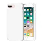 LIRAMARK Liquid Silicone Soft Back Cover Case for Apple iPhone 7 Plus / 8 Plus (White)