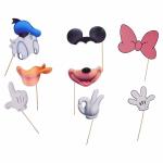 PMW - Disney Mickey Mouse Theme Photo Props - for Birthday Party - for Kids - 8 Pieces
