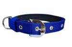 Rovadik Petley Nylon Dog Collar, Suitable for Large Dogs German Shephard, Boxer, Golden Retriever, Labrador Retriever, Rottweiler, Dalmatian, Doberman, Free Calcium Dog Chewable Bone (Blue, Large)