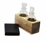 Ojarwala Gold Testing Kit (Wooden Bottle Stand Big) 2 Bottler, Holder, Kasoti for Checking of Gold Purity in Banks, Valuers, Lenders, Exchangers, Old Gold Buyers, Pan Shop, Jewellery