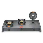 Prestige Svachh Glass Top Gas Stove (3 Burners) with Liftable Burners - GTSB-03