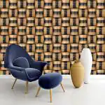 WallWear Self Adhesive Wallpaper Model 3D Wood Square Size Large (300x40) CM for Bedroom/Livingroom/Drawingroom/Kitchen/Office/Walls/Door/Tiles and Any Plain Surface