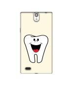 Casotec Smiling Tooth Design Printed Silicon Soft TPU Back Case Cover for XOlO Q1010i