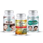 Zenius Skin Whitening Kit Beneficial To Dry Eyes & Skin Whitening and Glowing | 60+60+60 Capsules