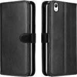 Juberous Leather Magnetic Vintage Flip Wallet Case Cover for Vivo Y51,Vivo Y51L (Black)