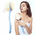 KHODAL ENTERPRISE Shower Body Brush Long Handle Rub Back Tool Foaming Bath Brush 2 In 1 For Body Incomplete