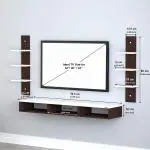 Anikaa Carlet Engineered Wood Wall Mount TV Entertainment Unit (Wenge/White) (Ideal for 32-40 Inch) (D.I.Y)