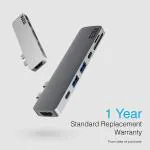 7 in 2 USB C Thunderbolt 3.0 Hub for MacBook Pro,MacBook Air, New M1 & M2 MacBook - Space Grey