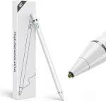 Lanzero White Fiber Universal Digital Rechargeable Stylus Pencil with Magnetic USB Cable Good for Drawing and Painting