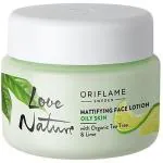 ORIFLAME-LOVE NATURE MATTIFYING FACE LOTION OILY SKIN WITH ORGANIC TEA TREE & LIME