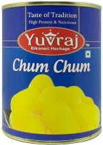 Yuvraj Cham Cham sweets mithai flavoured (Saffron) Tin Pack (1 kg)