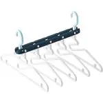 MILLENSIUM Multipurpose 5 in 1 Hangers for Wardrobe Cloth Hanger, Shirt Hanger for Clothes Hanging Space Saving Cloth Organizer for Wardrobe Foldable Hangers for Clothes (Pack of 1)