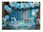 Festiko 30Pcs Latex Balloons White, Blue For Birthday Mothers Day Party Decoration