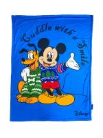 Disney Baby Mushy Mickey Mouse Digital Print Velvet by Sherpa Super Soft Plush Baby 2Ply Blanket 75X100 CMS 0-9 Month