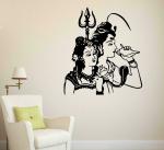 Lanstick Vinyl Black Lord Siva Parvathi Self Adhesive Wall Sticker 30 inch