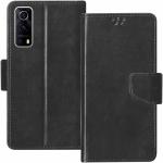 Juberous Faux Leather Case Flip Cover for iQOO Z3 5G with Foldable Stand & Cards Slots - Black