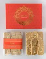 Kesar Sweets| Winter Special Dryfruit Gajak - 400gm - Till, Gud Jaggery Dry fruit Gajak Sweets, Pure Desi Ghee Mithai, Homemade Sweets Gifts Pack for Family, Friends & Staff, Gud, Jaggery Mithai