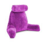 PUM PUM Back Rest Reading Pillow/Cushion with Hand Support and Detachable Bolster ,Purple, standard