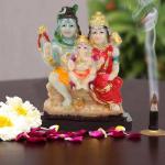 Awesome Craft Handcrafted Shiva Parvati Ganesh Idol Shiv Parivar Murti Statue Sculpture Hindu Showpiece Figurine for Home Office Temple Mandir Decoration