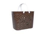 JRM Plastic Organizer Storage Baskets with Handles, Shower Caddy for Bathroom(COFFEE)