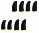 LIMESHOT Slip-Proof Yellow Rubber Pro Gaming Finger Sleeve 6 x 6 x 12 cm (Pack of 4)