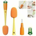 MOLTERA 3 in 1 Multifunctional Cleaning Brush, Soft Sponge Cup Cleaning Brush with Long Handle