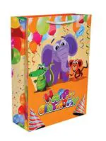 Tasche Multicolor Elephant Theme Paper Gift Bag (28 x 20 x 7.5 cm) Pack Of 15